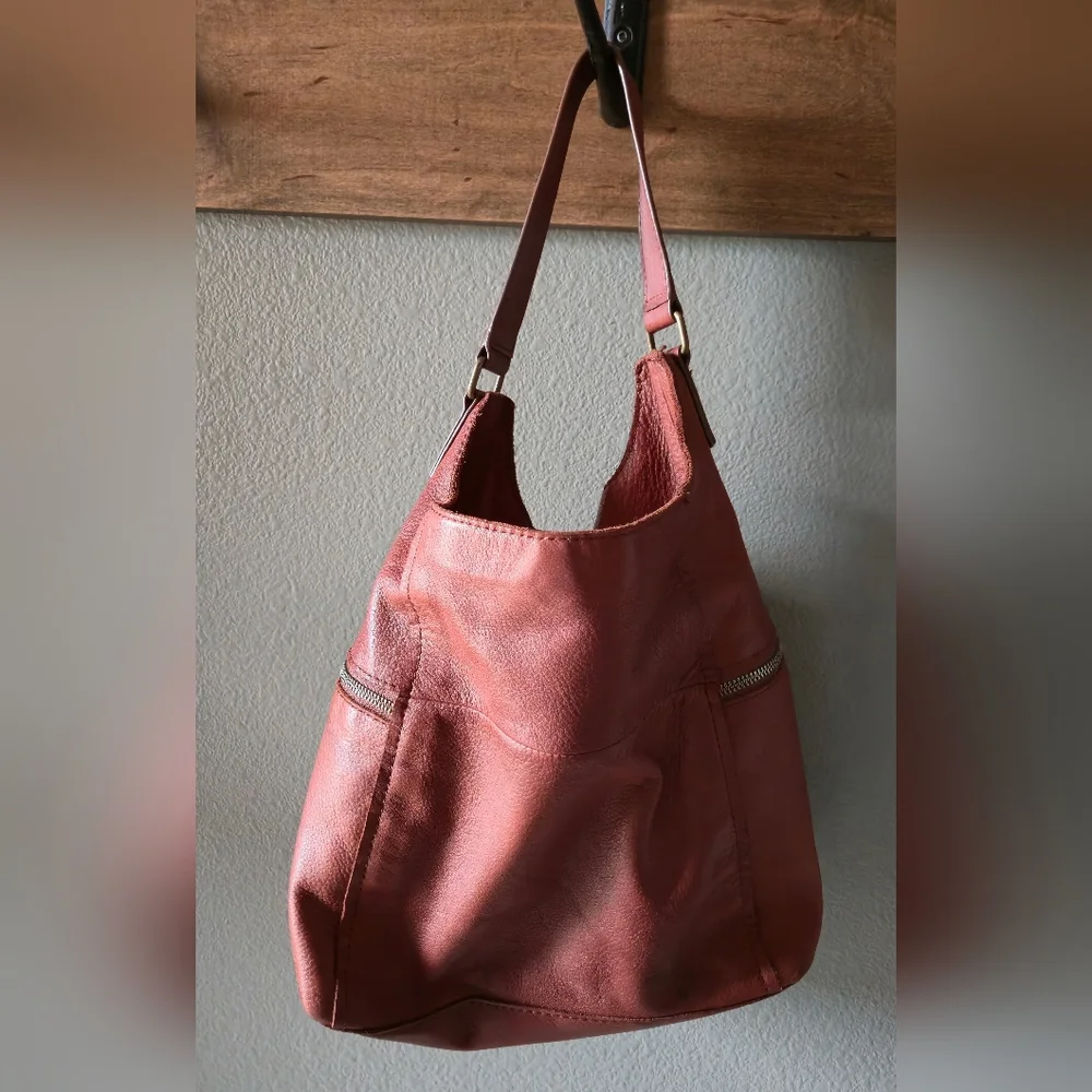 American Leather Brown Hobo Bag